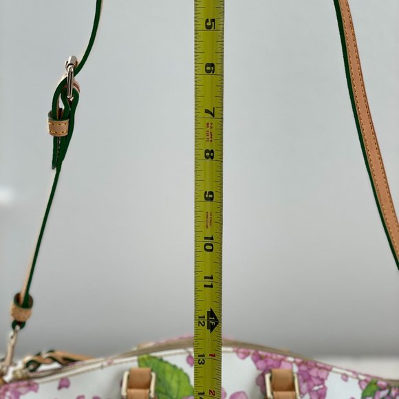 Dooney & Bourke Pink Hydrangea Satchel Bag - Picture 16 of 17